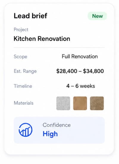 Contractor reviewing a brief